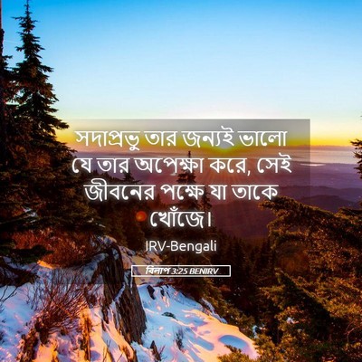 Picture 05 - বিলাপ 3:25 BENIRV - সদাপ্রভু তার - Bible Verse Picture
