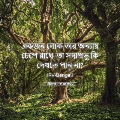 Picture 05 - বিলাপ 3:36 BENIRV - একজন লোক তার - Bible Verse Picture