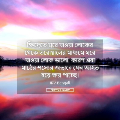 Picture 05 - বিলাপ 4:9 BENIRV - ক্ষিদেতে মরে - Bible Verse Picture