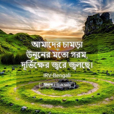 Picture 05 - বিলাপ 5:10 BENIRV - আমাদের চামড়া - Bible Verse Picture