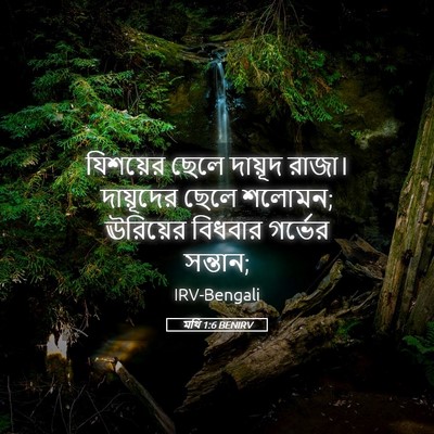 Picture 05 - মথি 1:6 BENIRV - যিশয়ের ছেলে - Bible Verse Picture