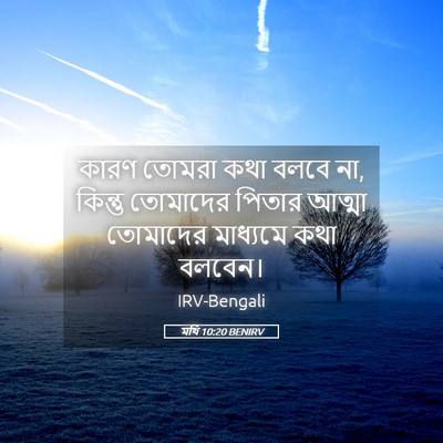 Picture 05 - মথি 10:20 BENIRV - কারণ তোমরা কথা - Bible Verse Picture