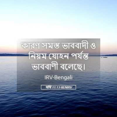 Picture 05 - মথি 11:13 BENIRV - কারণ সমস্ত - Bible Verse Picture