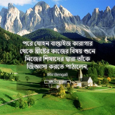 Picture 05 - মথি 11:2 BENIRV - পরে যোহন বাপ্তাইজ - Bible Verse Picture