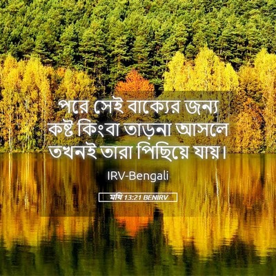 Picture 05 - মথি 13:21 BENIRV - পরে সেই বাক্যের - Bible Verse Picture