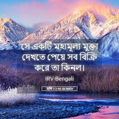 Picture 05 - মথি 13:46 BENIRV - সে একটি মহামূল্য - Bible Verse Picture