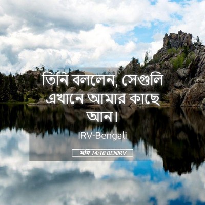 Picture 05 - মথি 14:18 BENIRV - তিনি বললেন, সেগুলি - Bible Verse Picture