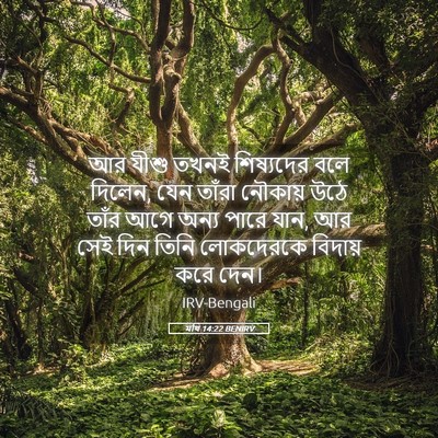Picture 05 - মথি 14:22 BENIRV - আর যীশু তখনই - Bible Verse Picture
