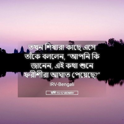 Picture 05 - মথি 15:12 BENIRV - তখন শিষ্যরা কাছে - Bible Verse Picture
