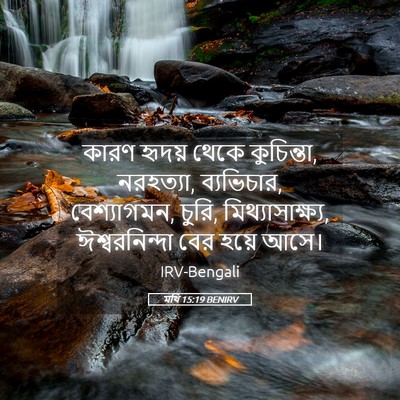Picture 05 - মথি 15:19 BENIRV - কারণ হৃদয় থেকে - Bible Verse Picture