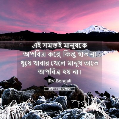 Picture 05 - মথি 15:20 BENIRV - এই সমস্তই মানুষকে - Bible Verse Picture