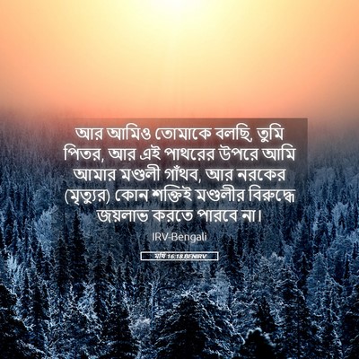 Picture 05 - মথি 16:18 BENIRV - আর আমিও তোমাকে - Bible Verse Picture