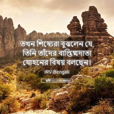 Picture 05 - মথি 17:13 BENIRV - তখন শিষ্যেরা - Bible Verse Picture
