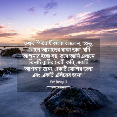 Picture 05 - মথি 17:4 BENIRV - তখন পিতর যীশুকে - Bible Verse Picture