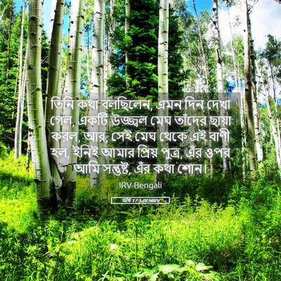 Picture 05 - মথি 17:5 BENIRV - তিনি কথা বলছিলেন, - Bible Verse Picture