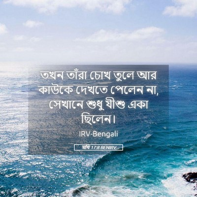 Picture 05 - মথি 17:8 BENIRV - তখন তাঁরা চোখ তুলে - Bible Verse Picture
