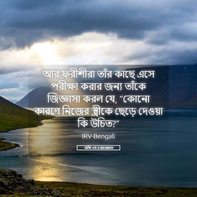 Picture 05 - মথি 19:3 BENIRV - আর ফরীশীরা তাঁর - Bible Verse Picture
