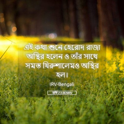 Picture 05 - মথি 2:3 BENIRV - এই কথা শুনে হেরোদ - Bible Verse Picture