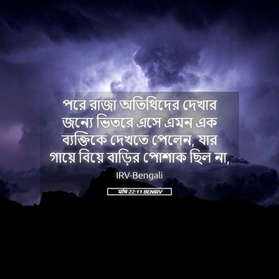 Picture 05 - মথি 22:11 BENIRV - পরে রাজা অতিথিদের - Bible Verse Picture