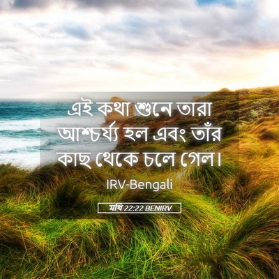 Picture 05 - মথি 22:22 BENIRV - এই কথা শুনে তারা - Bible Verse Picture