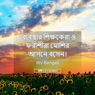 Picture 05 - মথি 23:2 BENIRV - “ব্যবস্থার - Bible Verse Picture