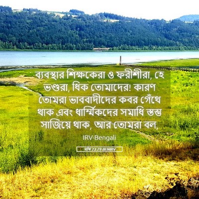 Picture 05 - মথি 23:29 BENIRV - ব্যবস্থার - Bible Verse Picture