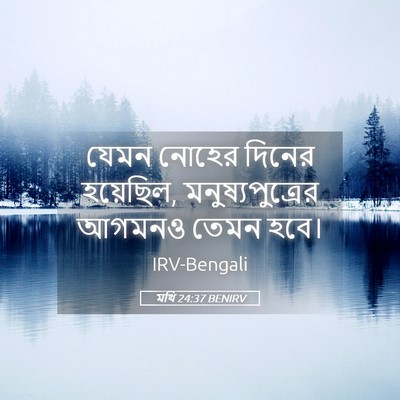 Picture 05 - মথি 24:37 BENIRV - যেমন নোহের দিনের - Bible Verse Picture