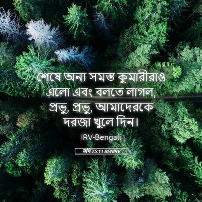 Picture 05 - মথি 25:11 BENIRV - শেষে অন্য সমস্ত - Bible Verse Picture