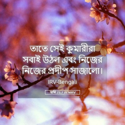 Picture 05 - মথি 25:7 BENIRV - তাতে সেই কুমারীরা - Bible Verse Picture