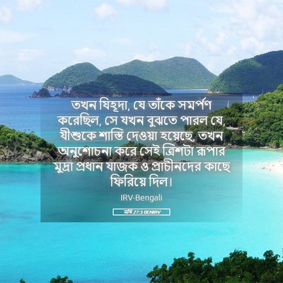 Picture 05 - মথি 27:3 BENIRV - তখন যিহূদা, যে - Bible Verse Picture