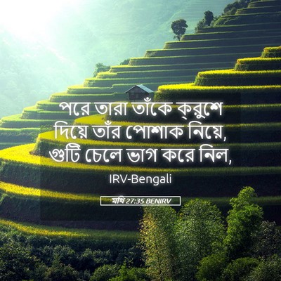 Picture 05 - মথি 27:35 BENIRV - পরে তারা তাঁকে - Bible Verse Picture