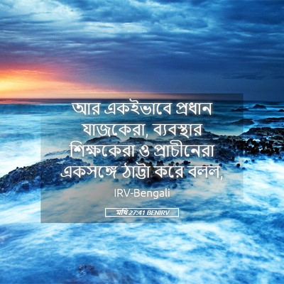 Picture 05 - মথি 27:41 BENIRV - আর একইভাবে প্রধান - Bible Verse Picture