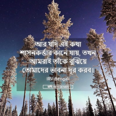 Picture 05 - মথি 28:14 BENIRV - আর যদি এই কথা - Bible Verse Picture