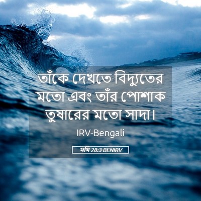 Picture 05 - মথি 28:3 BENIRV - তাঁকে দেখতে - Bible Verse Picture