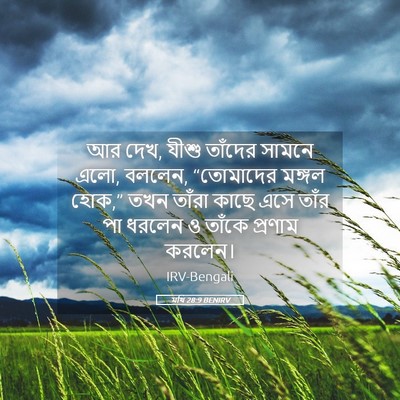 Picture 05 - মথি 28:9 BENIRV - আর দেখ, যীশু তাঁদের - Bible Verse Picture