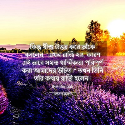 Picture 05 - মথি 3:15 BENIRV - কিন্তু যীশু উত্তর - Bible Verse Picture