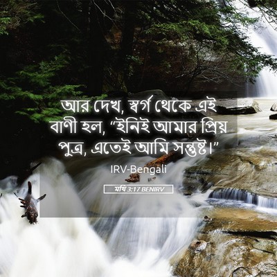 Picture 05 - মথি 3:17 BENIRV - আর দেখ, স্বর্গ থেকে - Bible Verse Picture