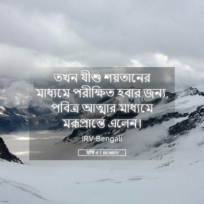 Picture 05 - মথি 4:1 BENIRV - তখন যীশু শয়তানের - Bible Verse Picture