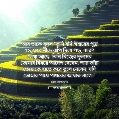 Picture 05 - মথি 4:6 BENIRV - আর তাকে বলল “তুমি - Bible Verse Picture