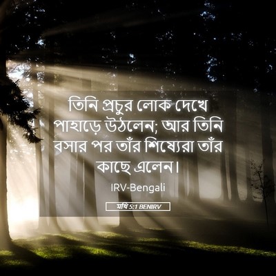Picture 05 - মথি 5:1 BENIRV - তিনি প্রচুর লোক - Bible Verse Picture