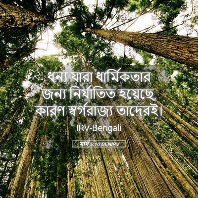 Picture 05 - মথি 5:10 BENIRV - ধন্য যারা - Bible Verse Picture