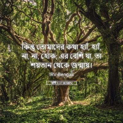 Picture 05 - মথি 5:37 BENIRV - কিন্তু তোমাদের - Bible Verse Picture