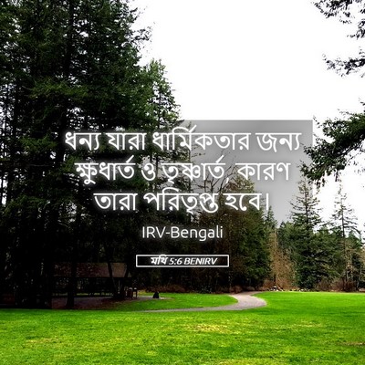 Picture 05 - মথি 5:6 BENIRV - ধন্য যারা - Bible Verse Picture