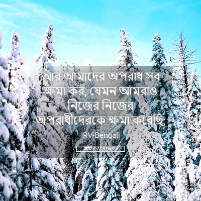 Picture 05 - মথি 6:12 BENIRV - আর আমাদের অপরাধ সব - Bible Verse Picture