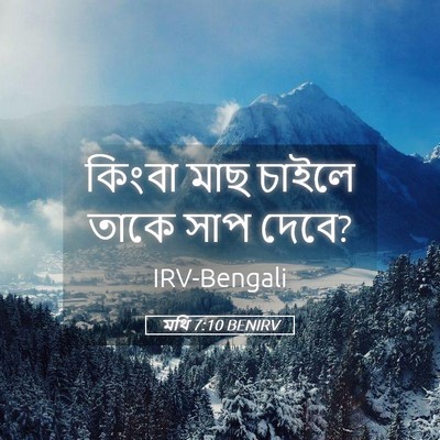 Picture 05 - মথি 7:10 BENIRV - কিংবা মাছ চাইলে - Bible Verse Picture