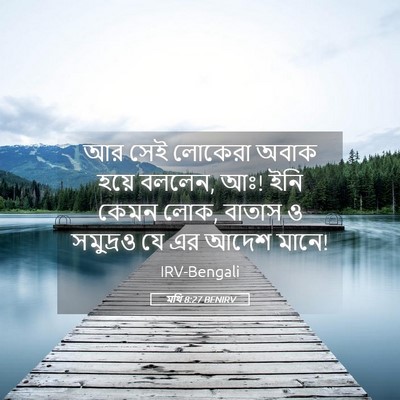 Picture 05 - মথি 8:27 BENIRV - আর সেই লোকেরা অবাক - Bible Verse Picture
