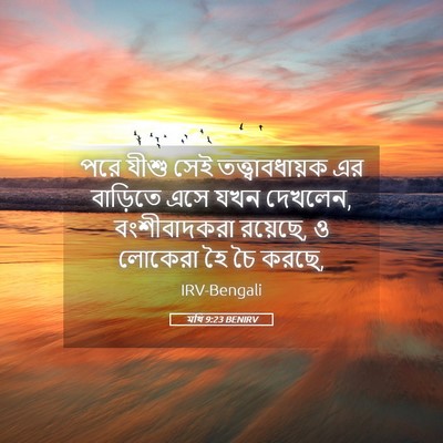 Picture 05 - মথি 9:23 BENIRV - পরে যীশু সেই - Bible Verse Picture