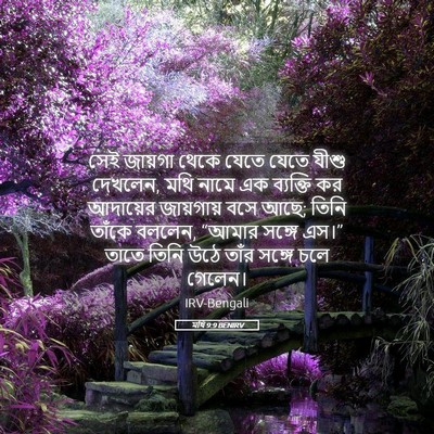 Picture 05 - মথি 9:9 BENIRV - সেই জায়গা থেকে - Bible Verse Picture