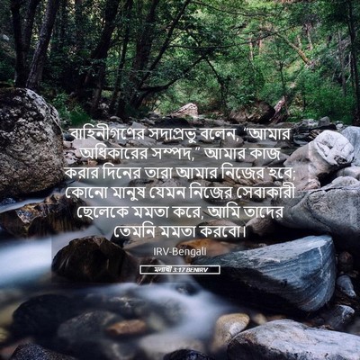 Picture 05 - মলাখী 3:17 BENIRV - বাহিনীগণের - Bible Verse Picture