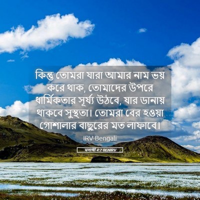 Picture 05 - মলাখী 4:2 BENIRV - কিন্তু তোমরা যারা - Bible Verse Picture